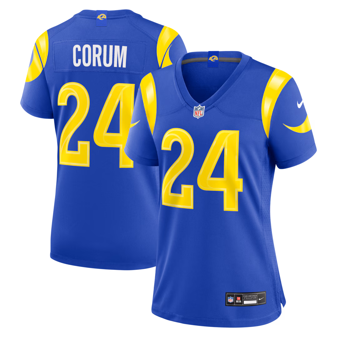 Women's Los Angeles Rams Blake Corum Nike Royal Team Game Jersey - Ujersey