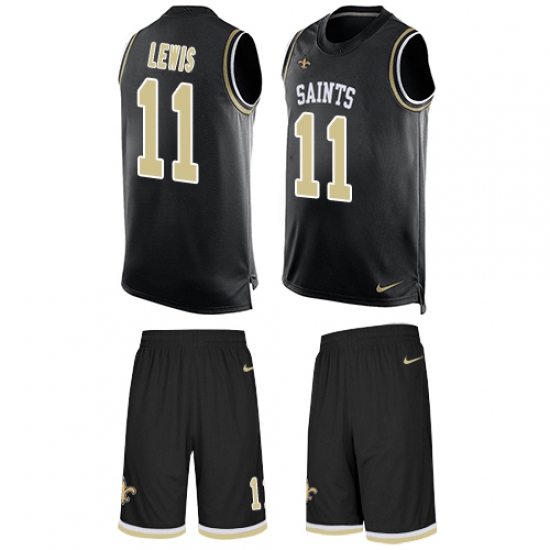 Men's Nike New Orleans Saints #11 Tommylee Lewis Limited Black Tank Top Suit NFL Jersey - Ujersey