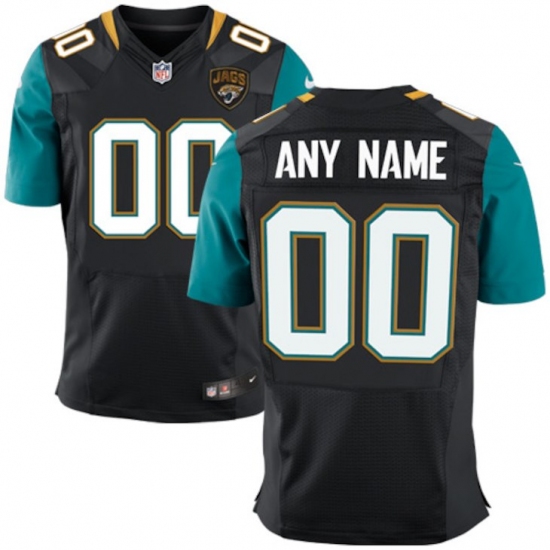 Men's Jacksonville Jaguars Nike Black Custom Elite Jersey - Ujersey