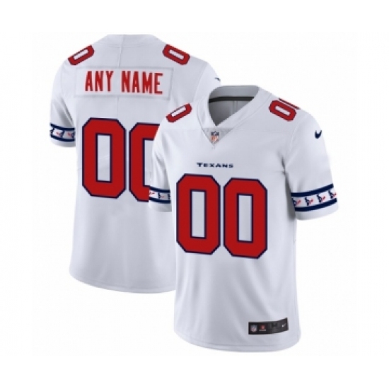 Men's Houston Texans Customized White Team Logo Cool Edition Jersey - Ujersey