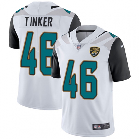 Youth Nike Jacksonville Jaguars #46 Carson Tinker White Vapor Untouchable Limited Player NFL Jersey - Ujersey