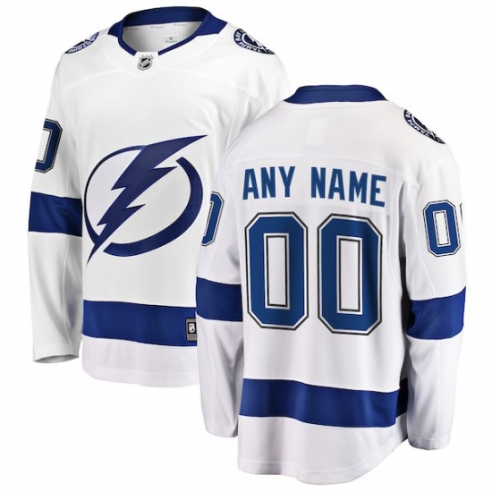 Men's Tampa Bay Lightning Fanatics Branded White Away Breakaway Custom Jersey - Ujersey