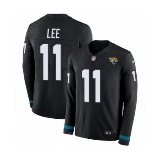 Youth Nike Jacksonville Jaguars #11 Marqise Lee Limited Black Therma Long Sleeve NFL Jersey - Ujersey