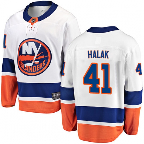 Youth New York Islanders #41 Jaroslav Halak Fanatics Branded White Away Breakaway NHL Jersey - Ujersey
