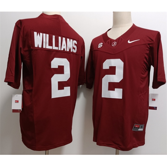 Men's Alabama Crimson Tide #2 Ryan Williams Red F.U.S.E Stitched Football Jersey - Ujersey