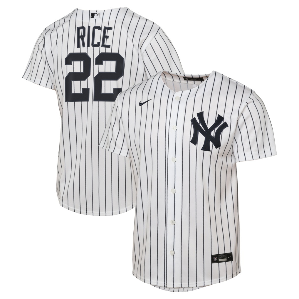 Youth New York Yankees Ben Rice Nike White Home Replica Jersey - Ujersey