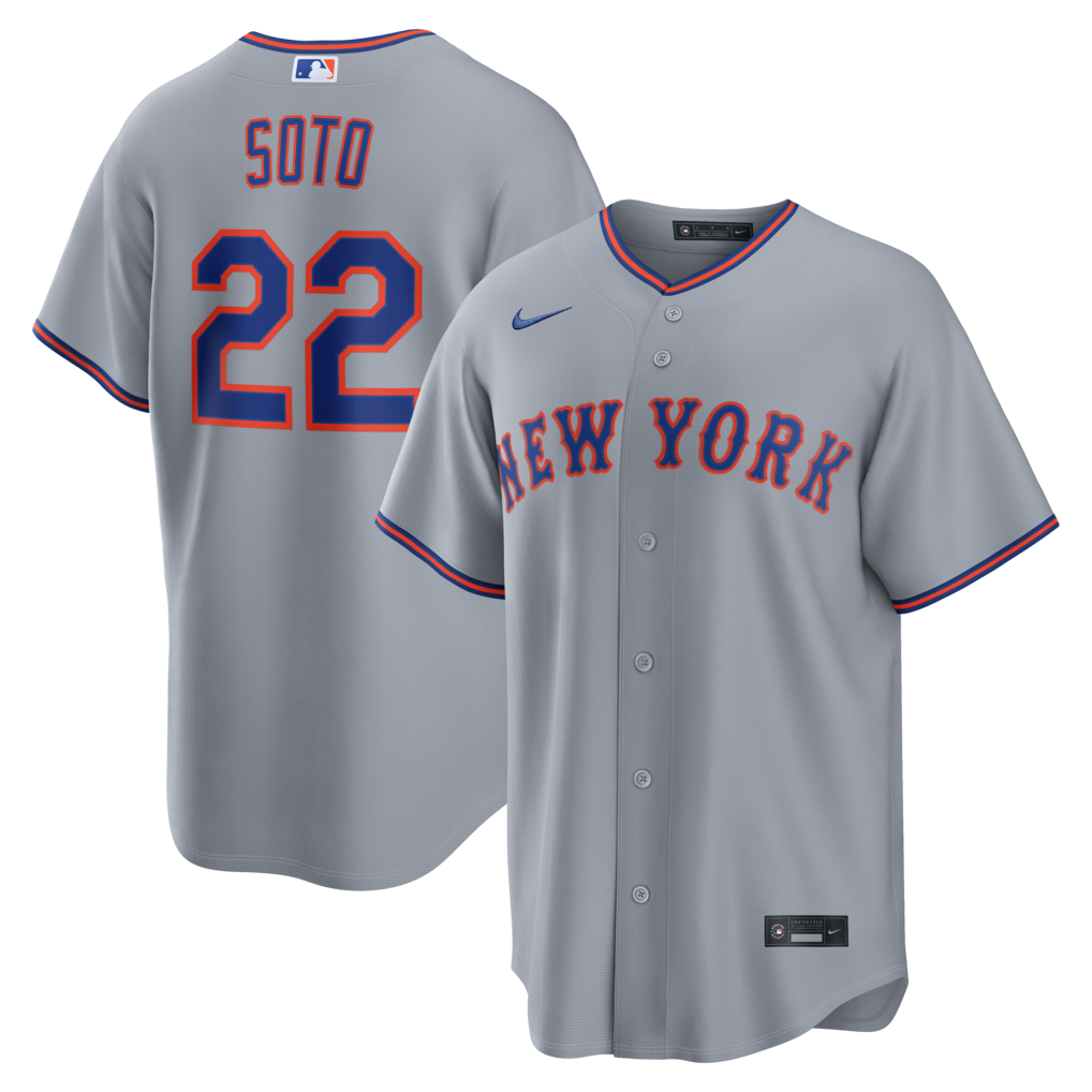 Men's New York Mets Juan Soto Nike Gray Road Replica Jersey - Ujersey NHL