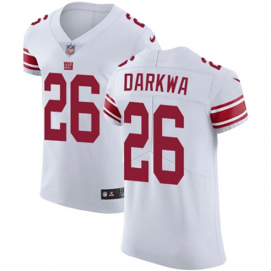Men's Nike New York Giants #26 Orleans Darkwa White Vapor Untouchable Elite Player NFL Jersey - Ujersey