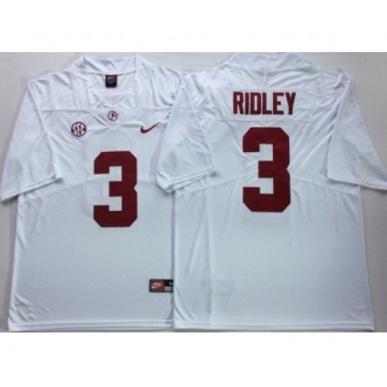 Alabama Crimson Tide 3 Calvin Ridley White Nike College Football Jersey - Ujersey