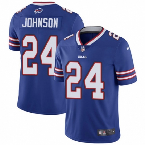 Men's Nike Buffalo Bills #24 Taron Johnson Royal Blue Team Color Vapor Untouchable Limited Player NFL Jersey - Ujersey