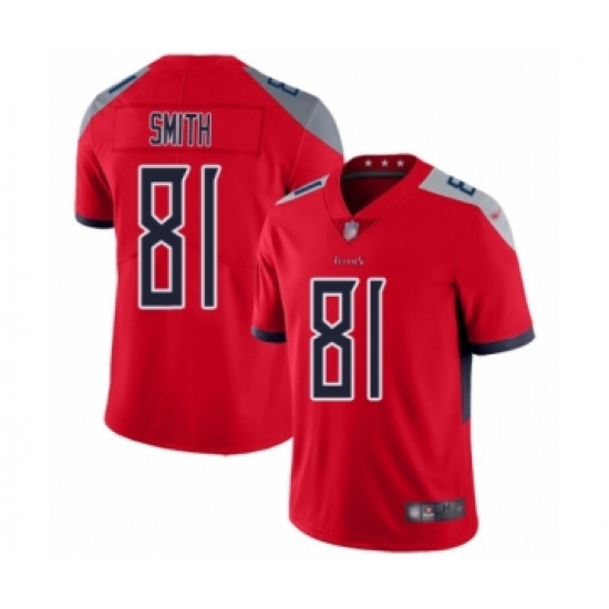 Men's Tennessee Titans #81 Jonnu Smith Limited Red Inverted Legend Football Jersey - Ujersey