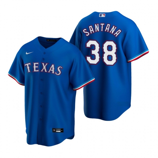 Men's Nike Texas Rangers #38 Danny Santana Royal Alternate Stitched Baseball Jersey - Ujersey