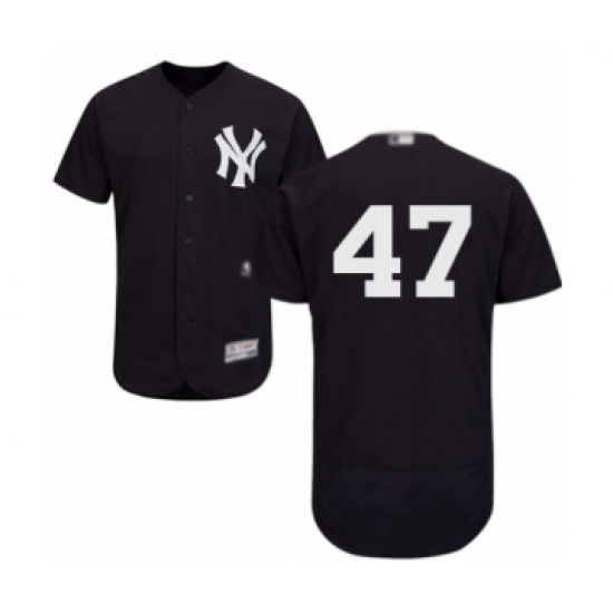Men's New York Yankees #47 Jordan Montgomery Navy Blue Alternate Flex Base Authentic Collection Baseball Player Jersey - Ujersey