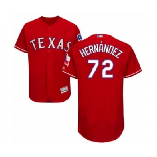 Men's Texas Rangers #72 Jonathan Hernandez Red Alternate Flex Base Authentic Collection Baseball Player Jersey - Ujersey