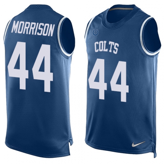 Men's Nike Indianapolis Colts #44 Antonio Morrison Limited Royal Blue Player Name & Number Tank Top NFL Jersey - Ujersey