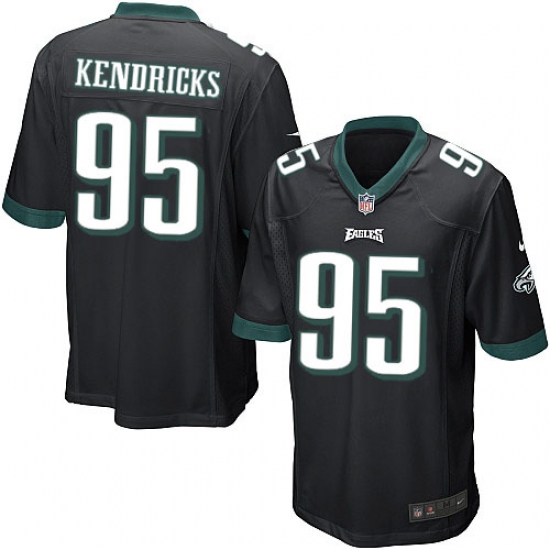 Men's Nike Philadelphia Eagles #95 Mychal Kendricks Game Black Alternate NFL Jersey - Ujersey