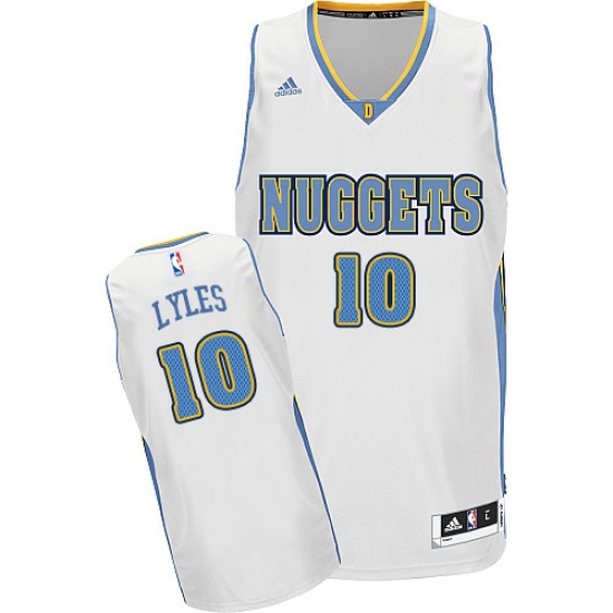 Men's Adidas Denver Nuggets #10 Trey Lyles Swingman White Home NBA Jersey - Ujersey