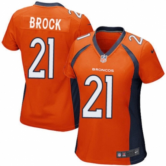 Women's Nike Denver Broncos #21 Tramaine Brock Game Orange Team Color NFL Jersey - Ujersey