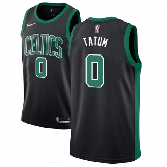 Men's Adidas Boston Celtics #0 Jayson Tatum Swingman Black NBA Jersey - Statement Edition - Ujersey