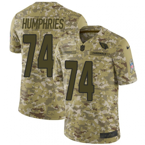 Youth Nike Arizona Cardinals #74 D.J. Humphries Limited Camo 2018 Salute to Service NFL Jersey - Ujersey