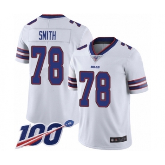 Men's Buffalo Bills #78 Bruce Smith White Vapor Untouchable Limited Player 100th Season Football Jersey - Ujersey
