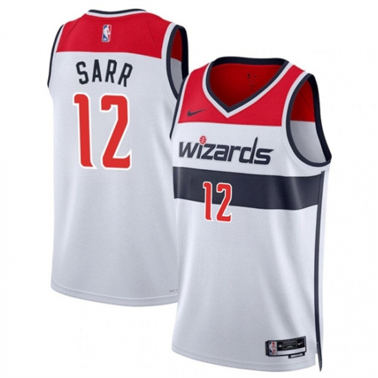 Men's Washington Wizards #12 Alexandre Sarr White Association Edition Stitched Basketball Jersey - Ujersey