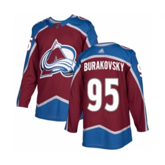 Men's Colorado Avalanche #95 Andre Burakovsky Authentic Burgundy Red Home Hockey Jersey - Ujersey