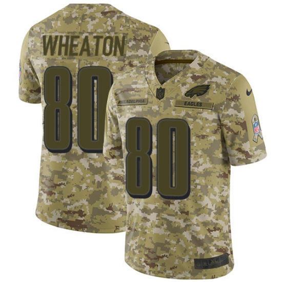 Men's Nike Philadelphia Eagles #80 Markus Wheaton Limited Camo 2018 Salute to Service NFL Jersey - Ujersey