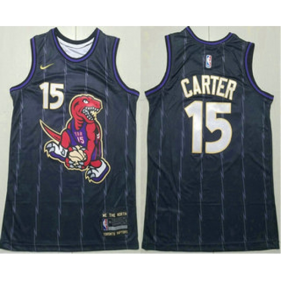 Men's Toronto Raptors #15 Vince Carter Black 2024 City Edition Swingman Sponsor Stitched Jersey - Ujersey