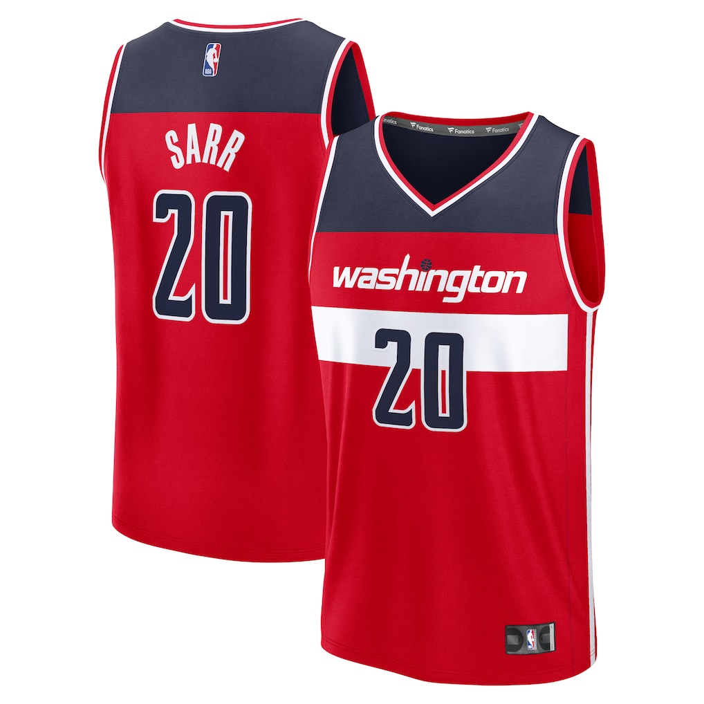 Men's Washington Wizards Alex Sarr Fanatics Red Fast Break Replica Jersey - Icon Edition - Ujersey Shop