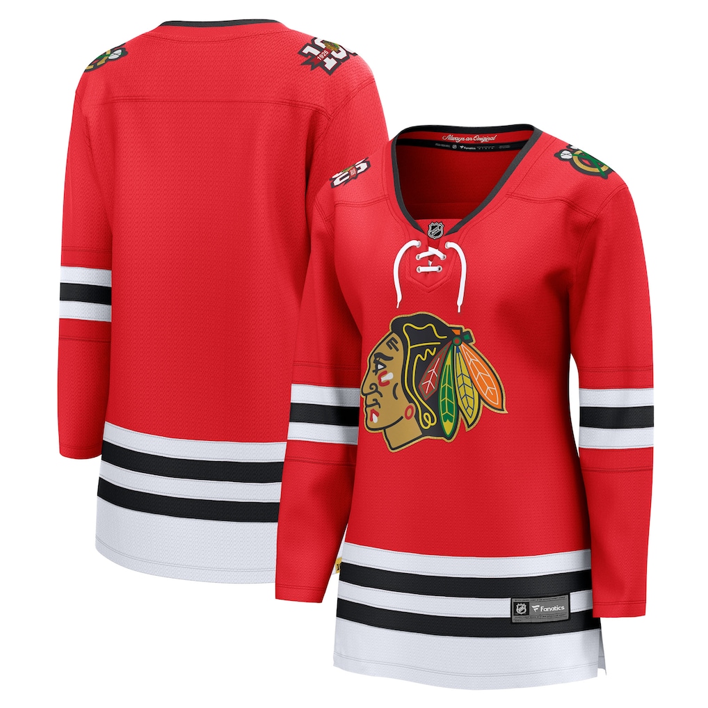 Women's Chicago Blackhawks Fanatics Red Centennial Breakaway Jersey - ujerseystore