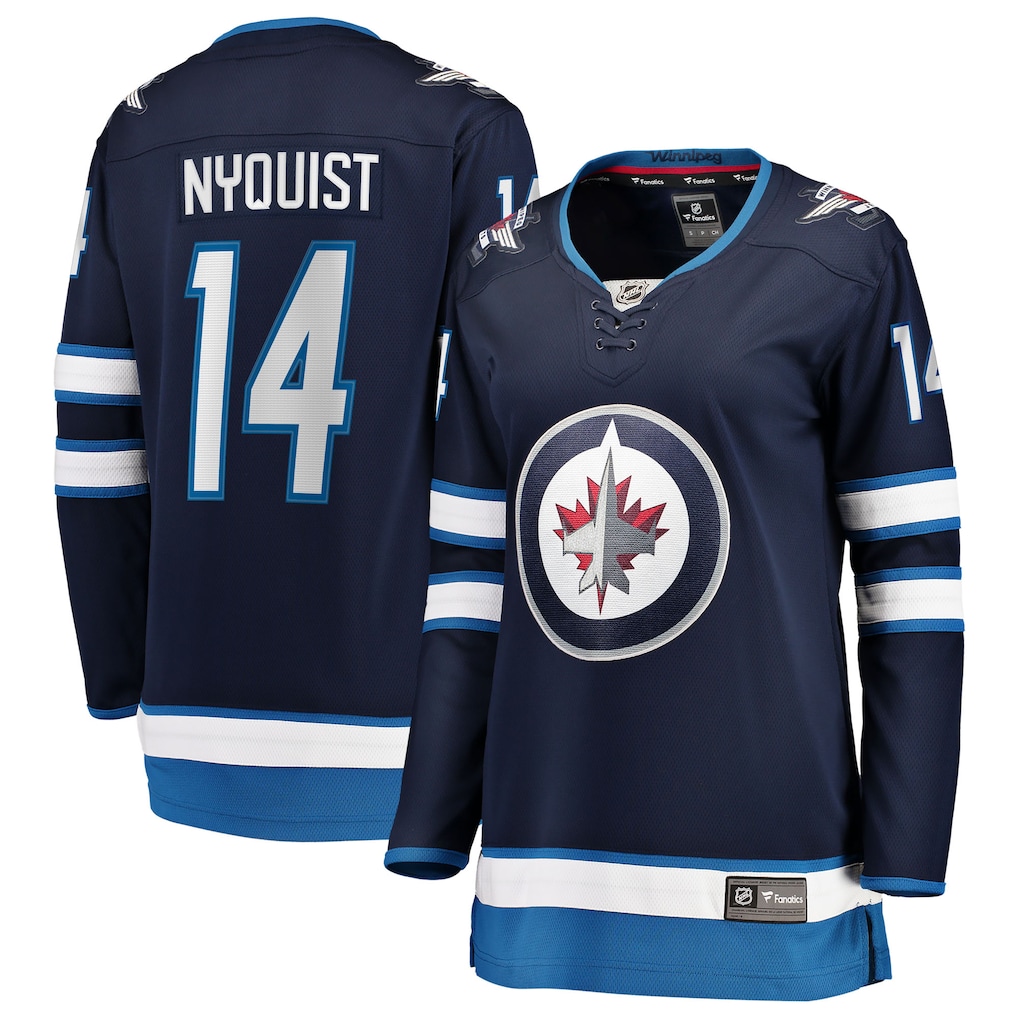 Women's Winnipeg Jets Gustav Nyquist Fanatics Navy Home Breakaway Jersey - ujerseystore