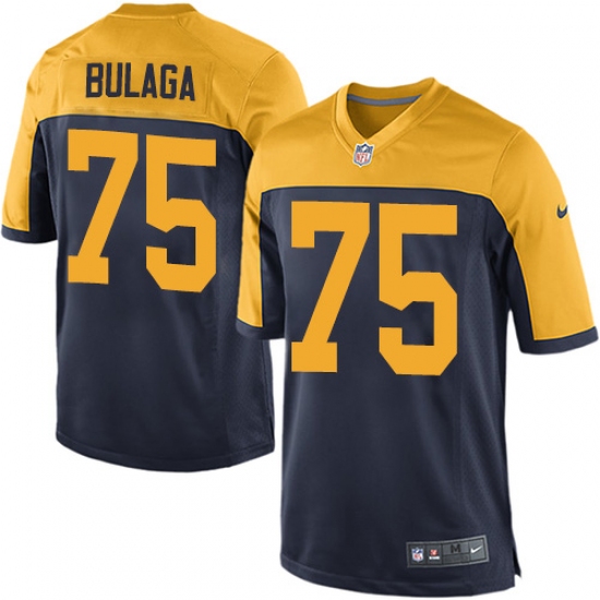 Men's Nike Green Bay Packers #75 Bryan Bulaga Game Navy Blue Alternate NFL Jersey - Ujersey