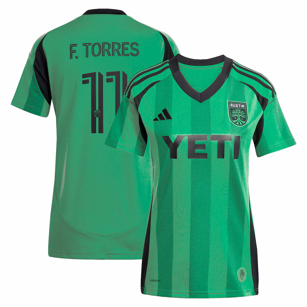 Women's Austin FC Facundo Torres adidas Green 2025 The Heartbeat Kit Replica Jersey