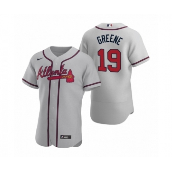 Men's Atlanta Braves #19 Shane Greene Nike Gray Authentic 2020 Road Jersey - Ujersey