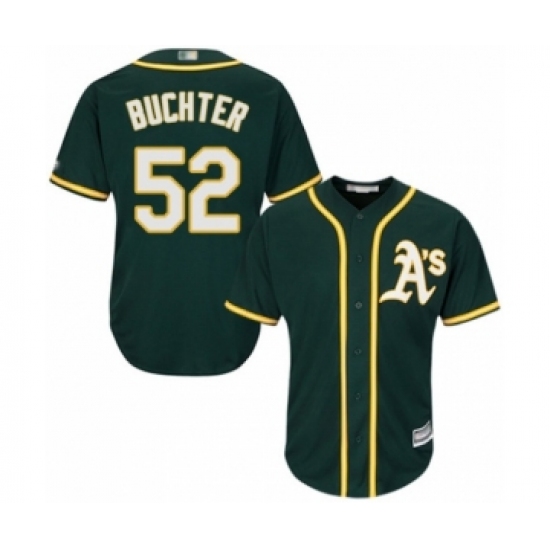 Youth Oakland Athletics #52 Ryan Buchter Authentic Green Alternate 1 Cool Base Baseball Player Jersey - Ujersey