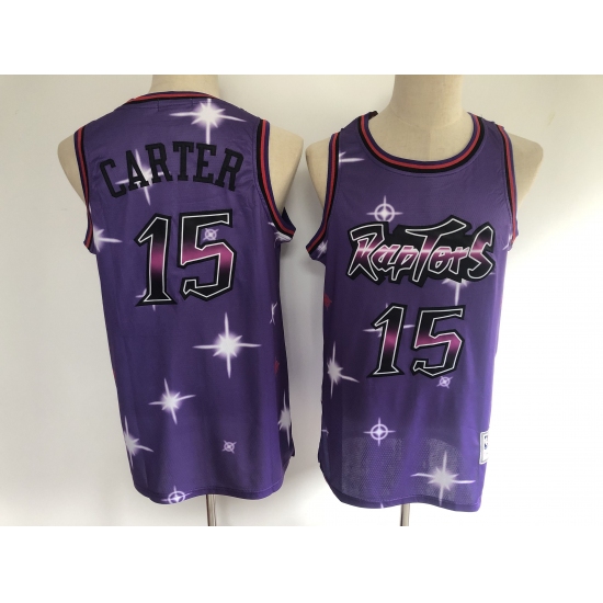Men's Toronto Raptors #15 Vince Carter Purple Hwc Starry Jersey - Ujersey