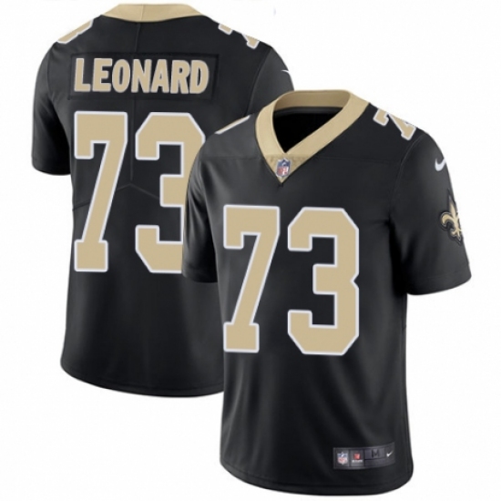 Youth Nike New Orleans Saints #73 Rick Leonard Black Team Color Vapor Untouchable Limited Player NFL Jersey - Ujersey