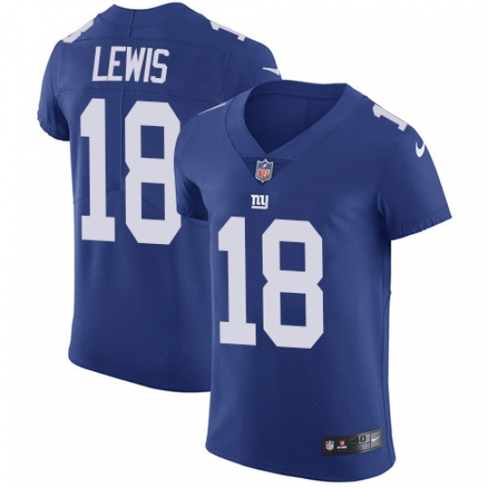 Men's Nike New York Giants #18 Roger Lewis Royal Blue Team Color Vapor Untouchable Elite Player NFL Jersey - Ujersey