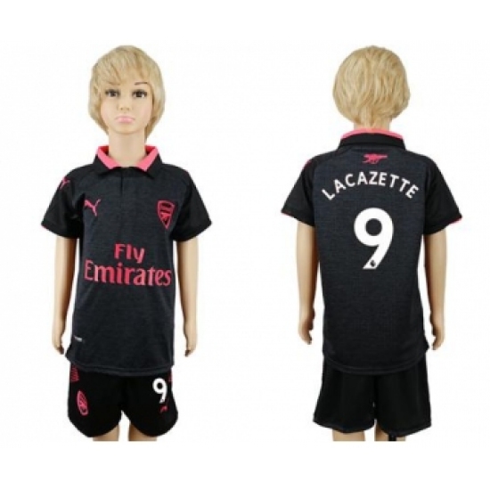 Arsenal #9 Lacazette Sec Away Kid Soccer Club Jersey
