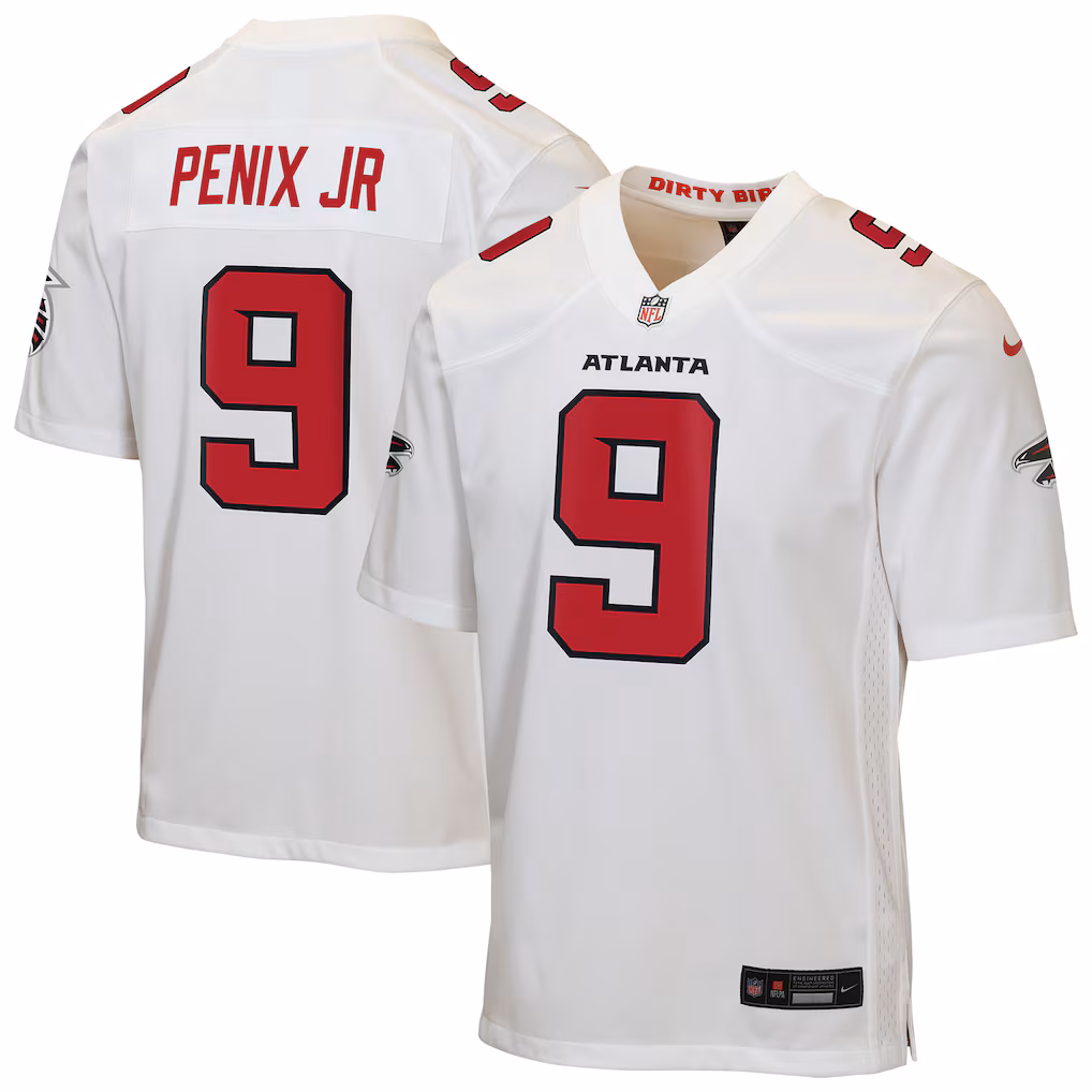 Youth Atlanta Falcons Michael Penix Jr. Nike White Game Jersey
