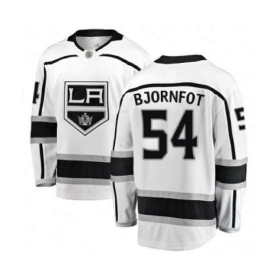 Men's Los Angeles Kings #54 Tobias Bjornfot Authentic White Away Fanatics Branded Breakaway Hockey Jersey - Ujersey