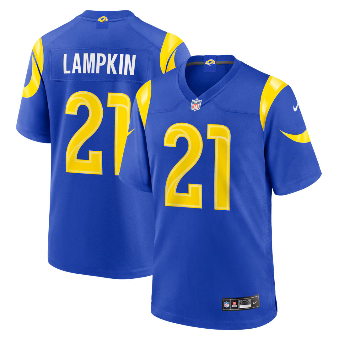 Men's Los Angeles Rams Cam Lampkin Nike Royal Team Game Jersey - U-jersey
