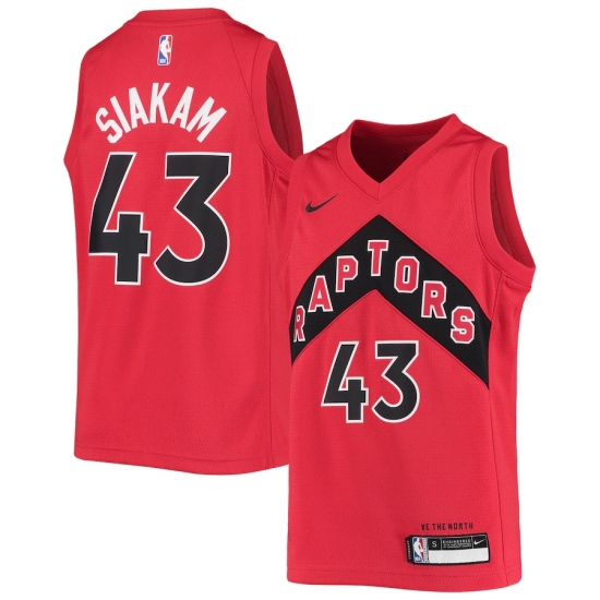 Youth Toronto Raptors #43 Pascal Siakam Nike Red 2020-21 Swingman Jersey - Ujersey
