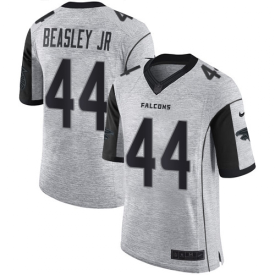 Men's Nike Atlanta Falcons #44 Vic Beasley Limited Gray Gridiron II NFL Jersey - Ujersey