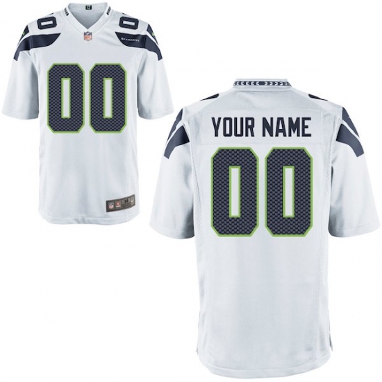 Nike Men's Seattle Seahawks Customized Game White Jersey - Ujersey