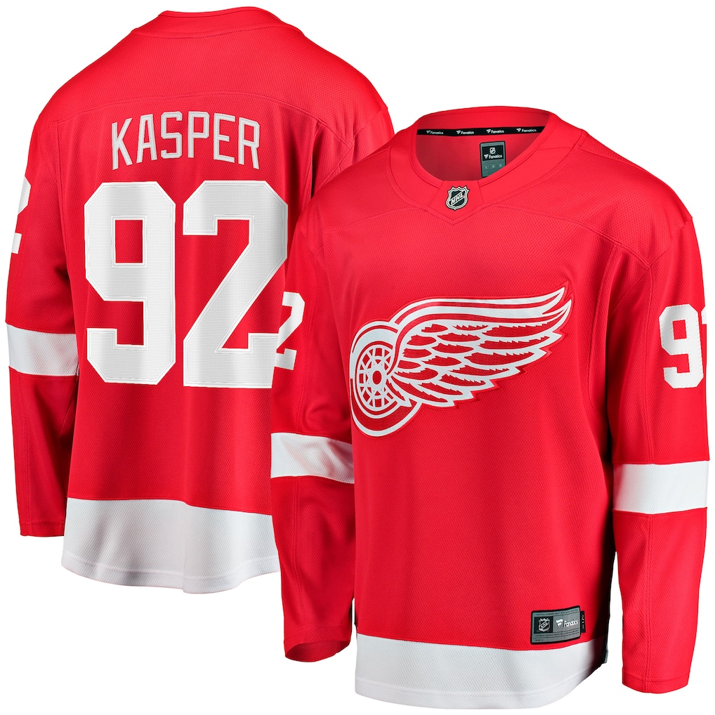 Men's Detroit Red Wings Marco Kasper Fanatics Red Home Breakaway Jersey - ujerseystore