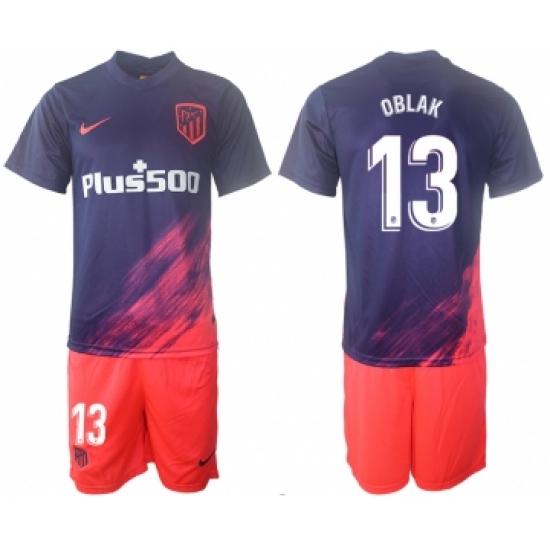 Men 2021-2022 Club Atletico Madrid away purple 13 Soccer Jersey