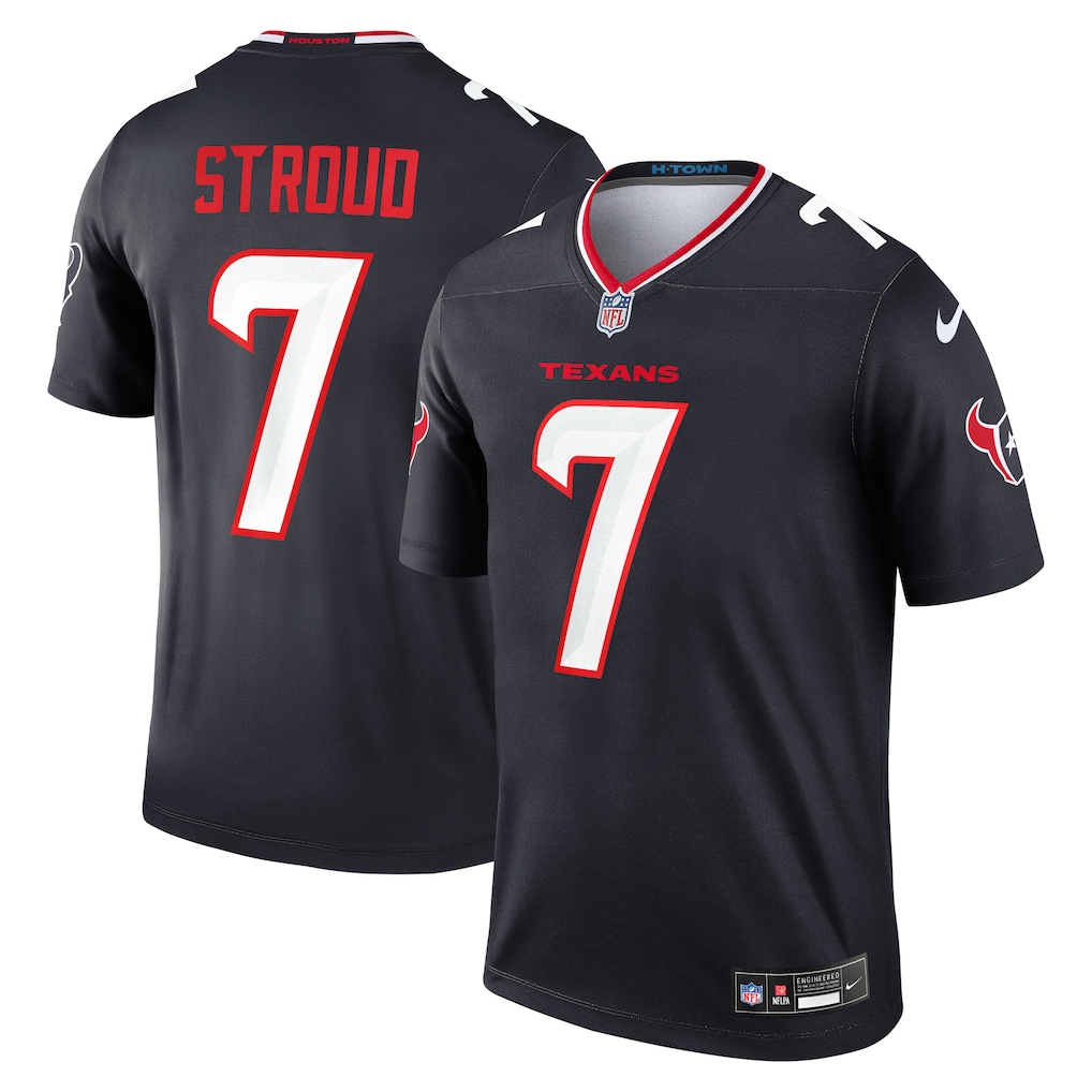 Men's Houston Texans C.J. Stroud Nike Navy Legend Player Performance Top - Ujersey Shop