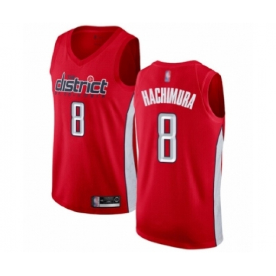 Men's Washington Wizards #8 Rui Hachimura Red Swingman Jersey - Earned Edition - Ujersey